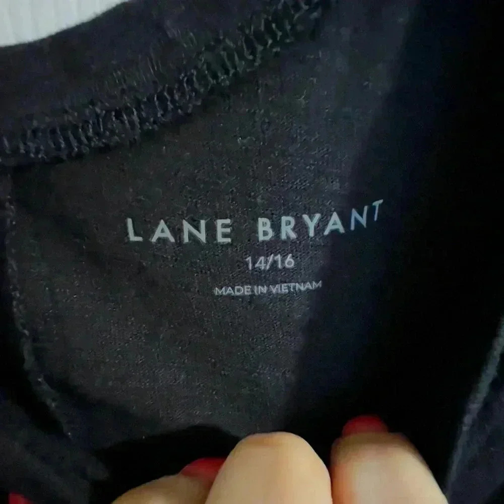 ☘️ NWT Lane Bryant Scoop Neck Tank, Size 14/16, Black - Picture 4 of 6